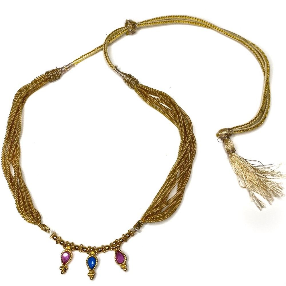 Multi Colored Gold Rope Necklace - Picture 6 of 8